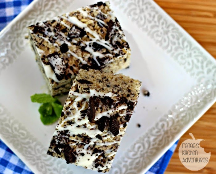 Cookies and Cream Krispie Treats: a fun twist on a traditional recipe.  #easy #nobake #dessert