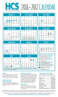 HCS Updates: 2016-2017 Student Calendar