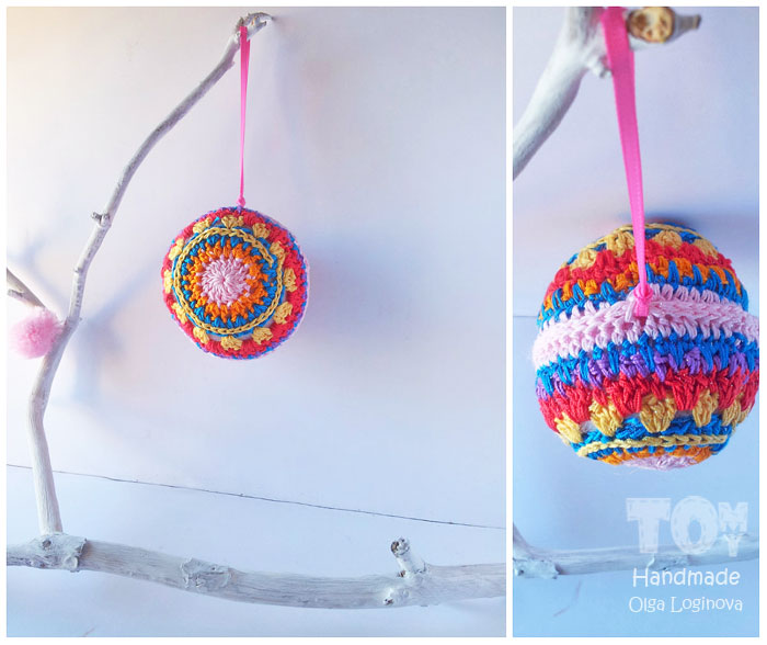 Crochet ball ornament