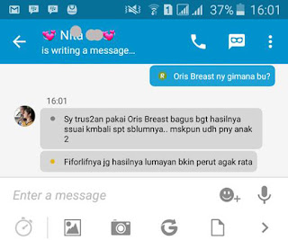 Testimoni Oris Breast Cream 1