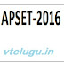 APSET 2016 Answer Key