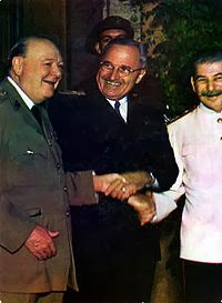 Winston Churchill, Harry S. Truman y Iósif Stalin