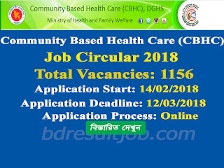 CHCP - Community Health Care Provider Job Circular 2018 