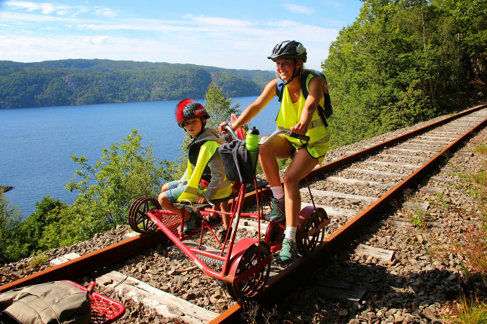 rail biking tour at flekkefjordbanen