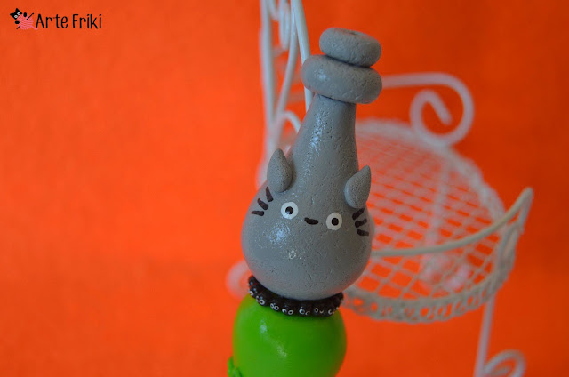 clay hook aguja crochet totoro ganchillo studio ghibli clay hook aguja ganchillo fimo arcilla polimerica kawaii cute susuwatari crochet hook