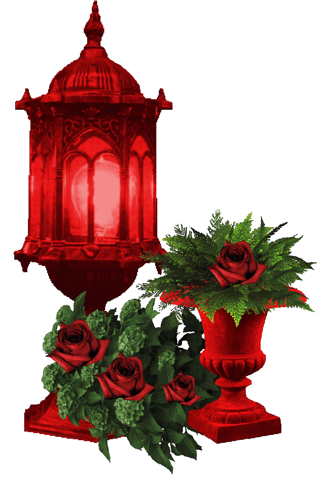 Butterfly's 1037 Red Roses Lanterns