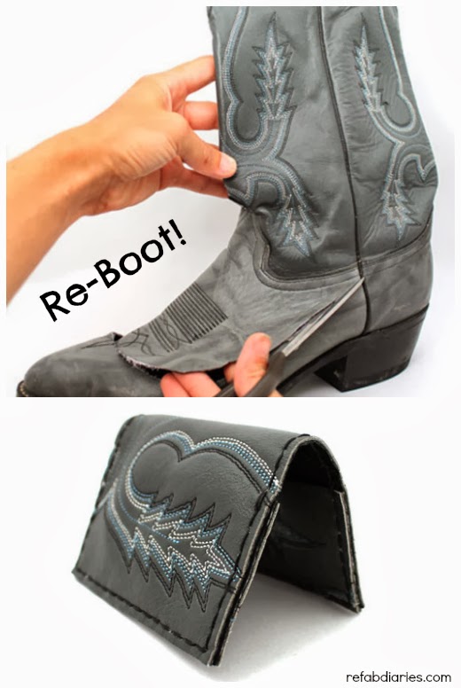 upcycled cowboy boots