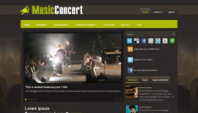 Music Concert Blogger Template