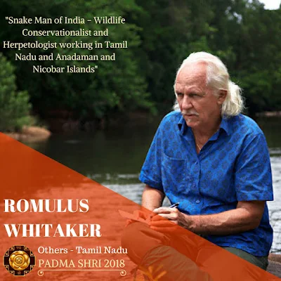 Romulus Whitaker - Padma Shri Winner 2018
