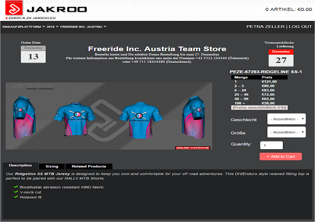 Freeride Shirt Freeride Inc. Austria Bike Kollektion jetzt online bestellen