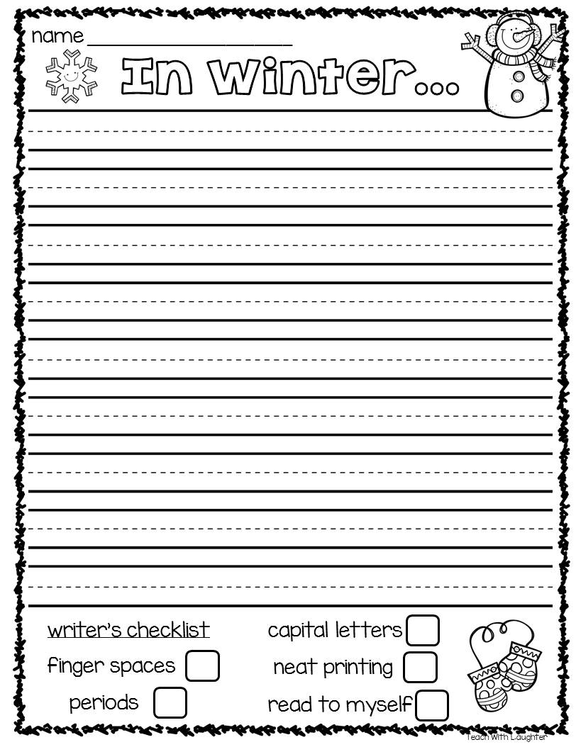 Teach With Laughter: Winter Writing Freebie
