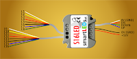 Inteligentny sterownik schodowy LED S16LED smartlEDs. Wyprowadzenia sterownika schodowego LED S16LED smartLEDs.