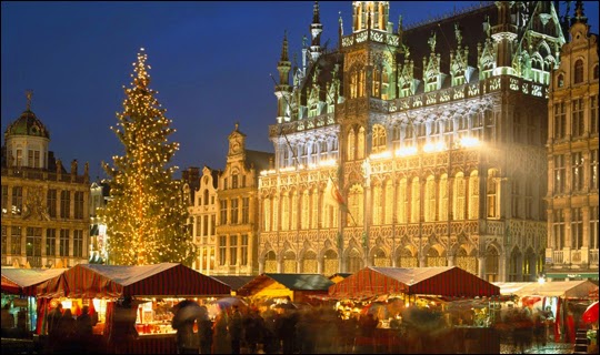 grand-place Bruselas Navidad