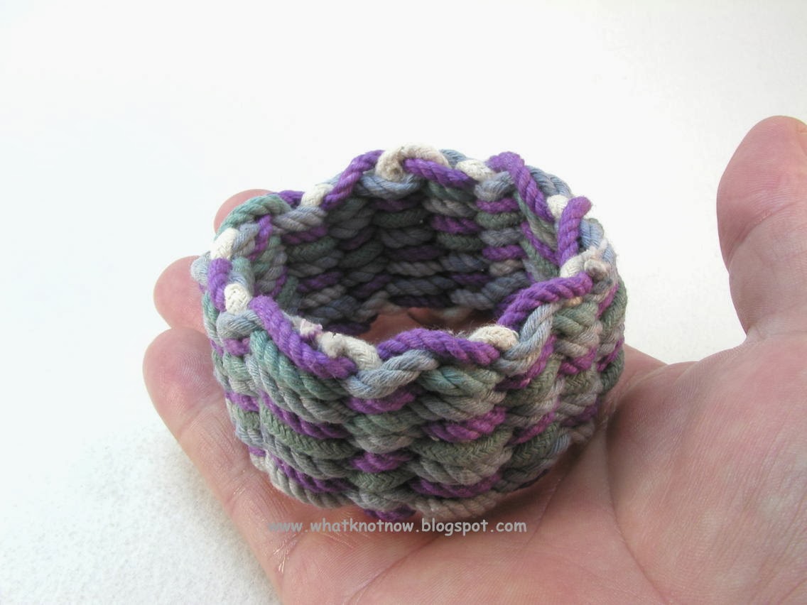 Knots and fiber bracelets purple blue grey basket weave rope bangle bracelet 3219