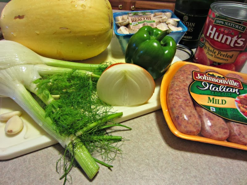 Johnsonville® Sausage, Pepper, Fennel and Spaghetti Squash Renee's