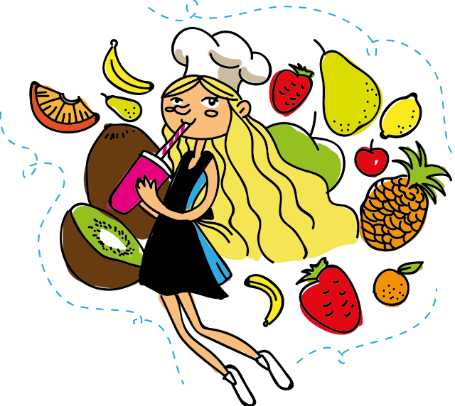 Looking for a good and healthy snack? Here are the fruit-shakes!