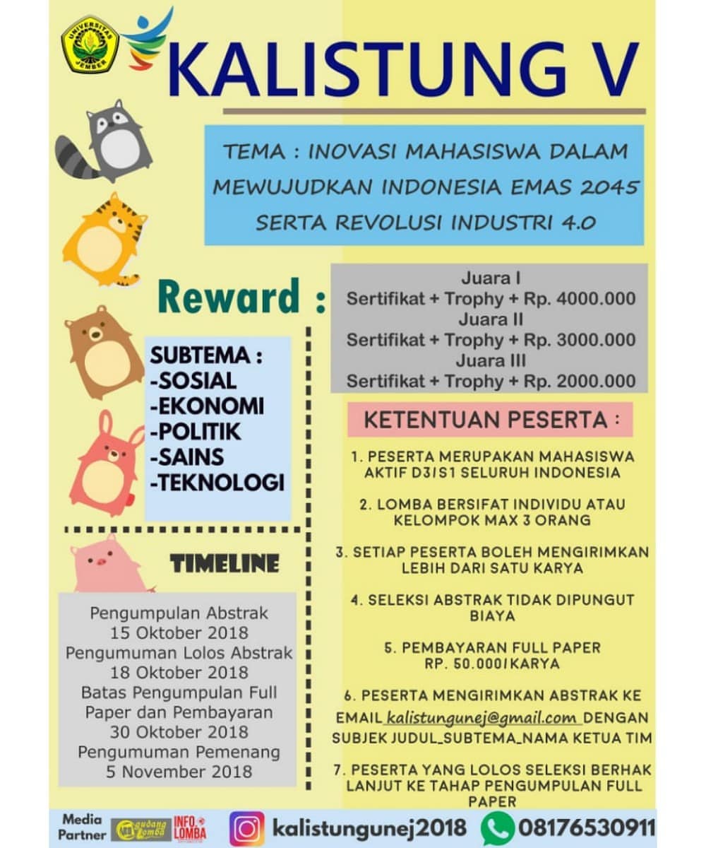 Contest Paper KALISTUNG V 2018 Contest Paper KALISTUNG V 2018