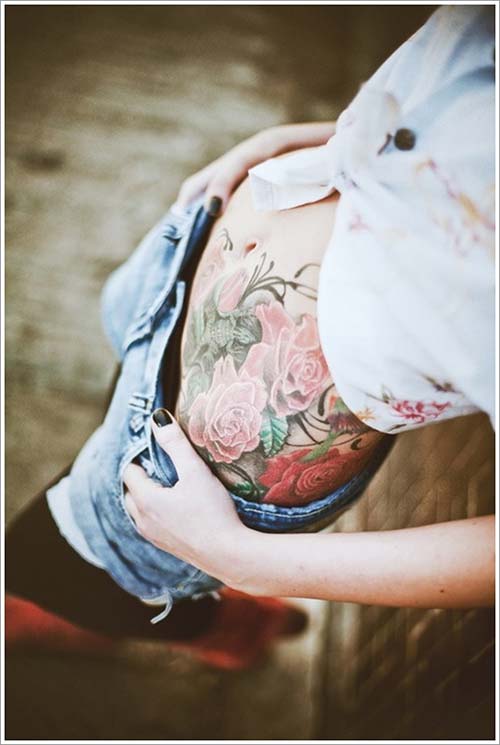 hip rose tattoo gül dövmesi bel hip rose tattoo gül dövmesi bel