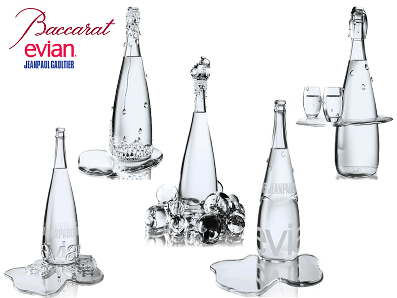 baccarat evian bottles