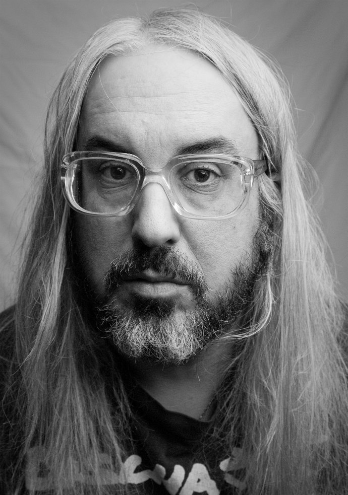 J Mascis wearing whose glasses? Please comment if you know. Photo courtesy of Sub Pop Records