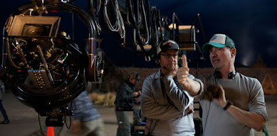 Roland Emmerich on the set of Independence Day Resurgence