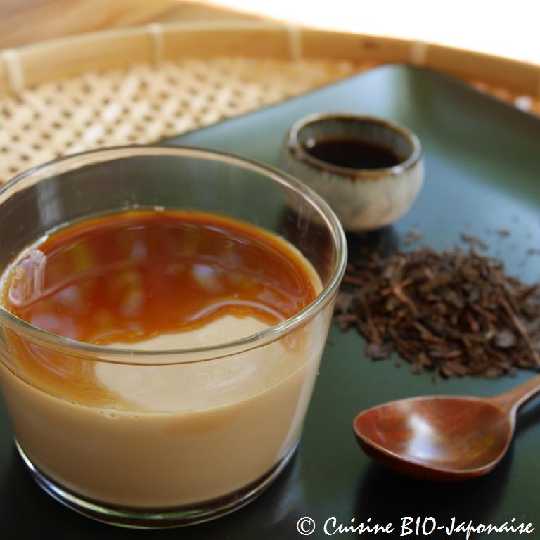 Cuisine BIOJaponaise Hojicha pudding (thé vert grillé à l'agaragar)