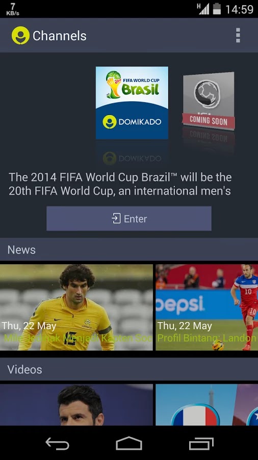 Aplikasi Android untuk Live Streaming Piala Dunia 2018 Brazil
