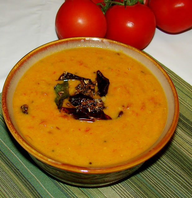 Spicy Tomato Dal learn how to cook Dal in simple steps. cookIndian