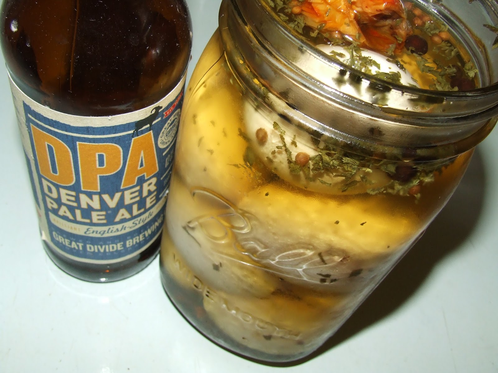 Stuff by Cher Pale Ale Brined Eggs (Beer Pickled Eggs)