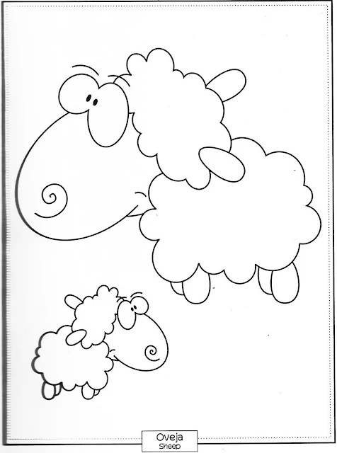Desenho de Ovelha para pintar