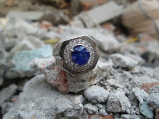 natural blue safir kristal