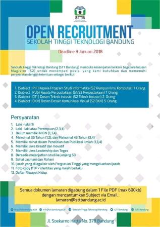 Lowongan Kerja Di Sekolah Tinggi Teknologi Bandung - Libra Libry