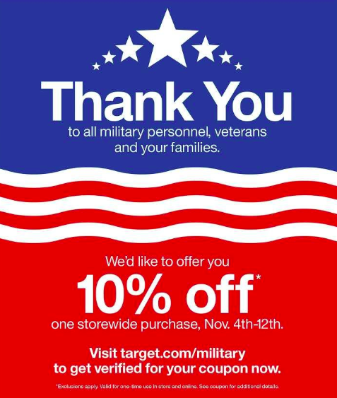 Veterans day discounts target
