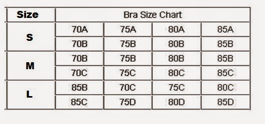 Nubra Seamless Size Chart