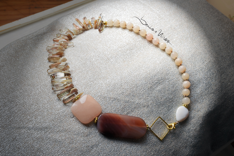 beads and wires collana quarzo rosa beads and wires collana quarzo rosa