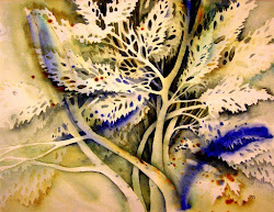 negative painting leaves watercolor watercolour space paintings artist mcgarry fran positive paint watercolors tutorials examples technique techniques colors using leaf