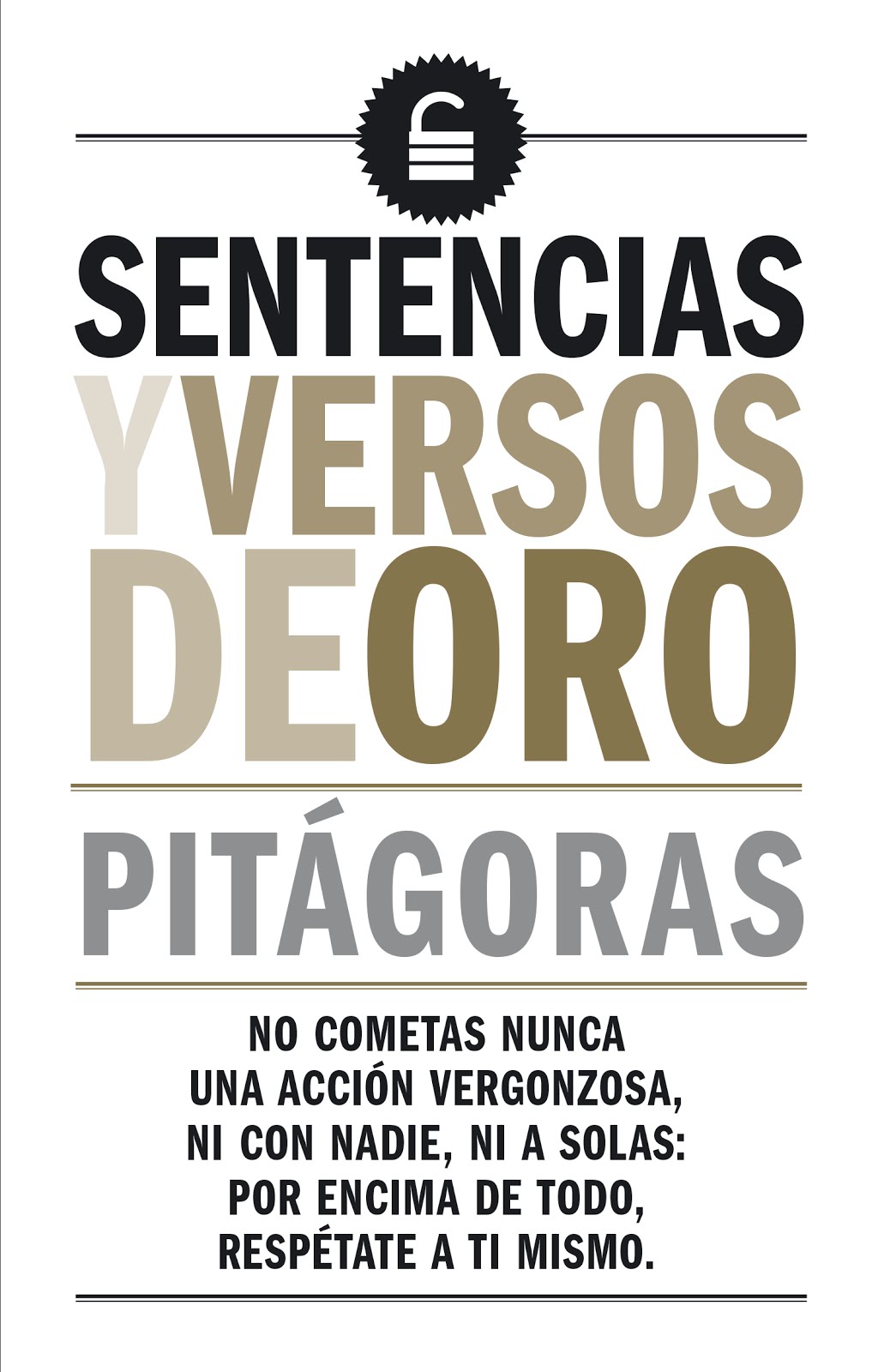 PITÁGORAS, LOS VERSOS DE ORO.