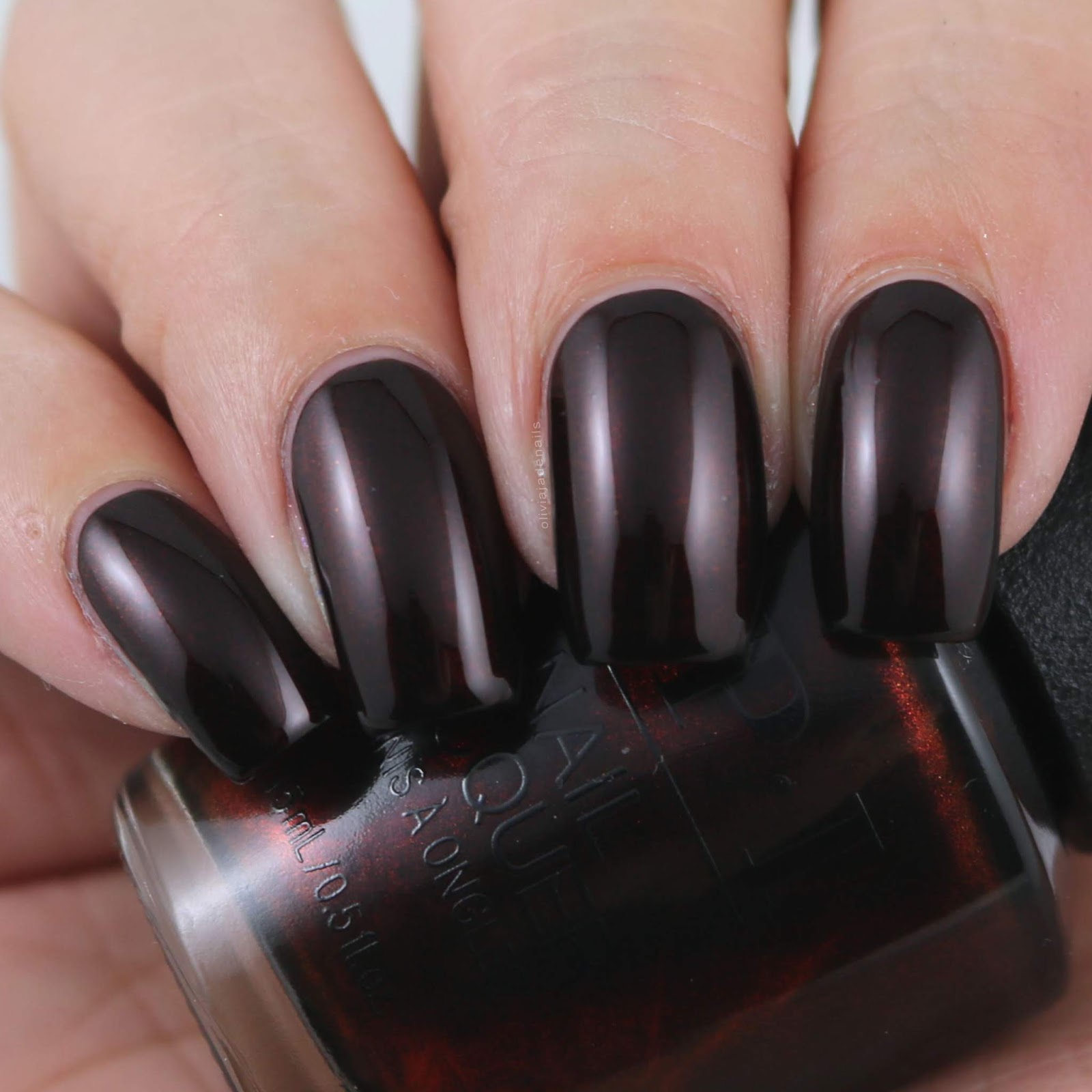 OPI Black To Reality swatched by Olivia Jade Nails