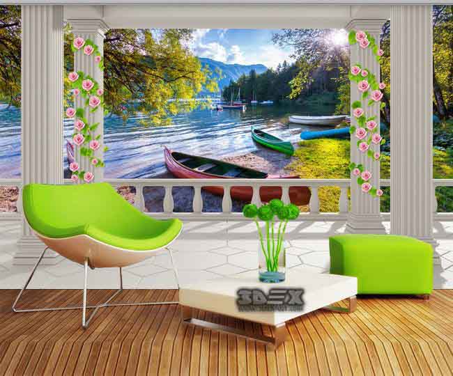 Amazing 3D wallpaper for living room, bedroom, kitchen and bathroom