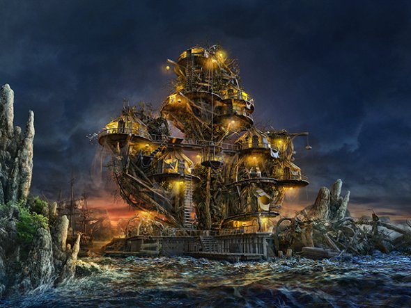 As ilustrações e modelos 3D de fantasia e ficção científica de Yvan Feusi (Aiven) Yvan Feusi (Aiven) arte ilustrações modelos 3D photoshop fantasia ficção científica cenários futuristas