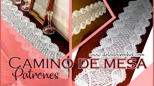 Patrones de Camino de Mesa Crochet con borde de Piñas