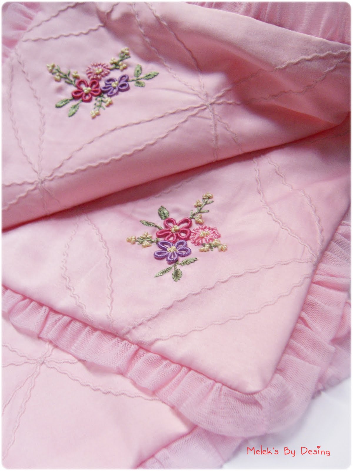 Brezilya Nakışlı Bebek Battaniyesi Kalbişeker