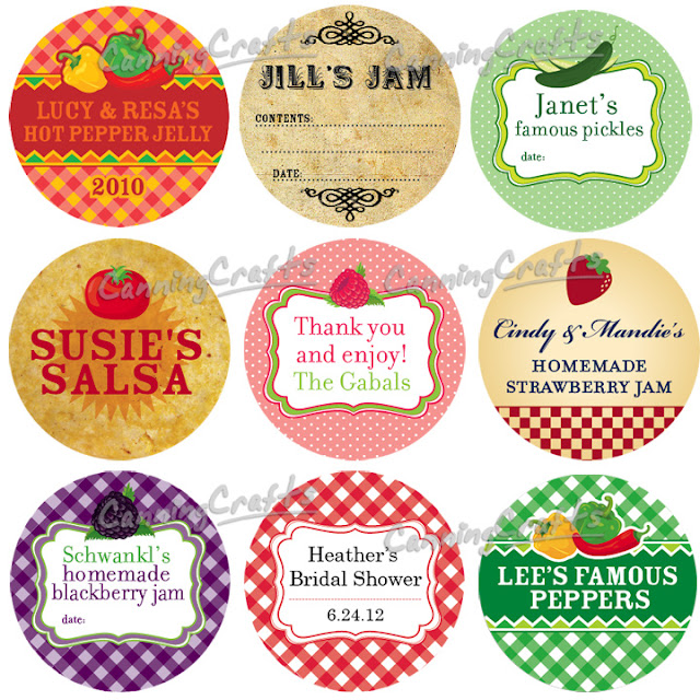 Colorful Adhesive Canning Jar Labels Custom Canning Jar Labels