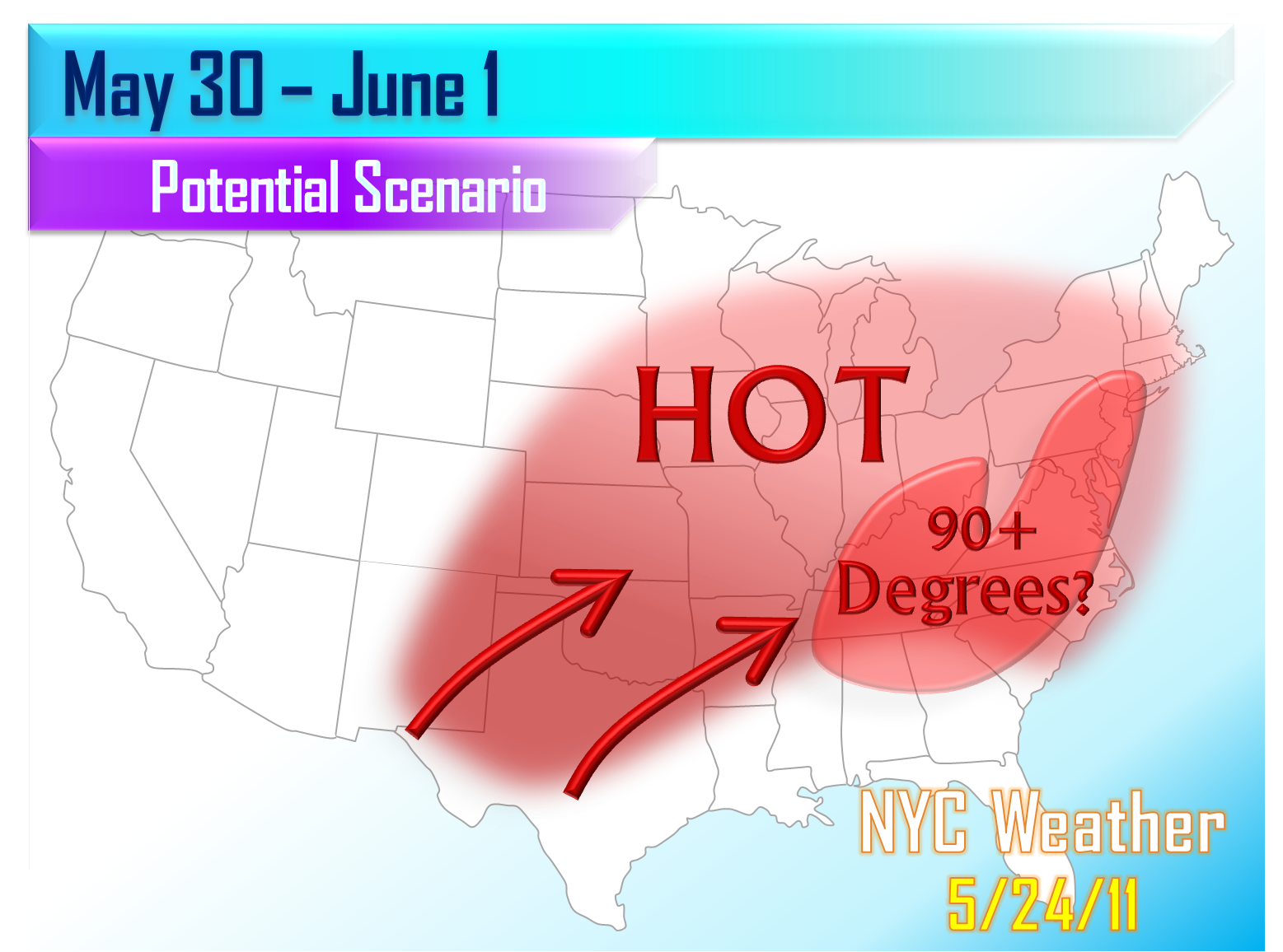 NYC Area Weather May 24 2011 Heat Wave Next Week 