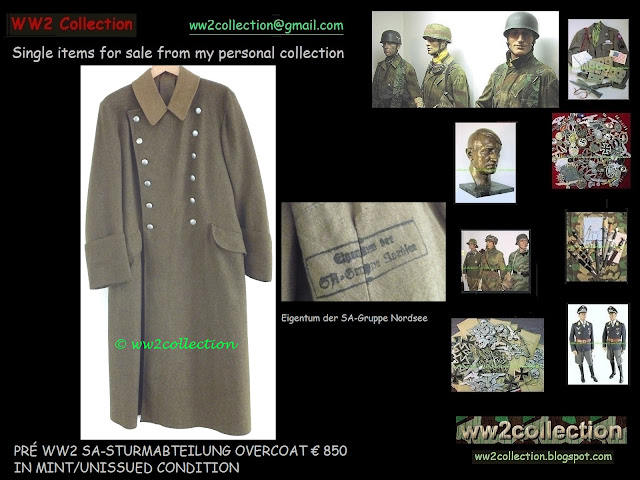 WW2 Collection Price List of my Private Collection Liquidation: SA