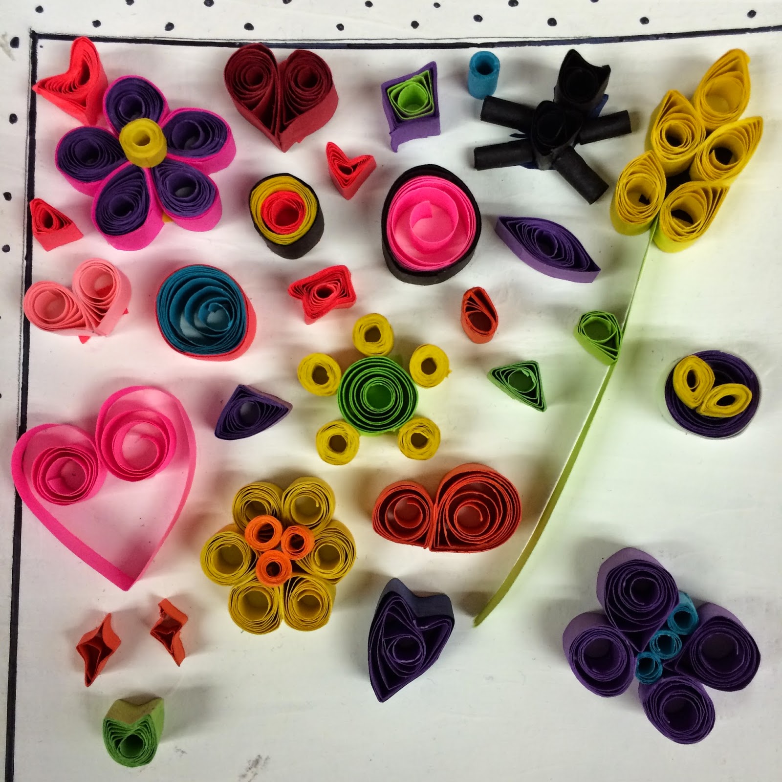 Mrs. Wille's Art Room Advanced Art Quilled flowers