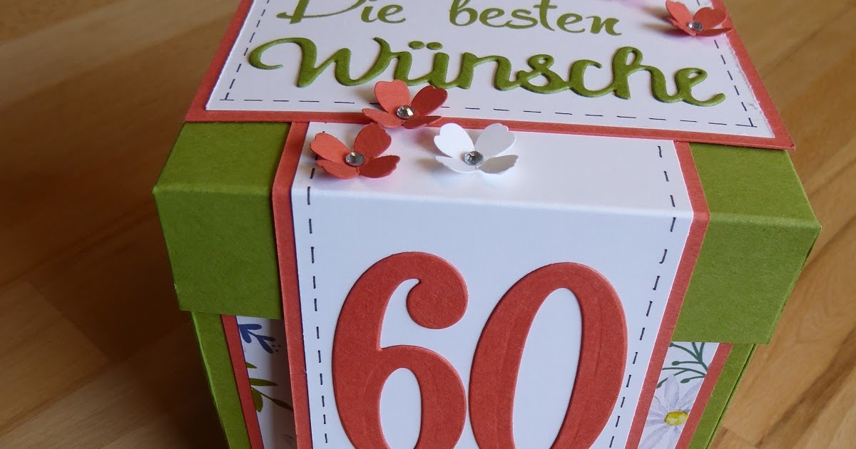 Kreative Bastelei Explosionsbox zum 60. Geburtstag