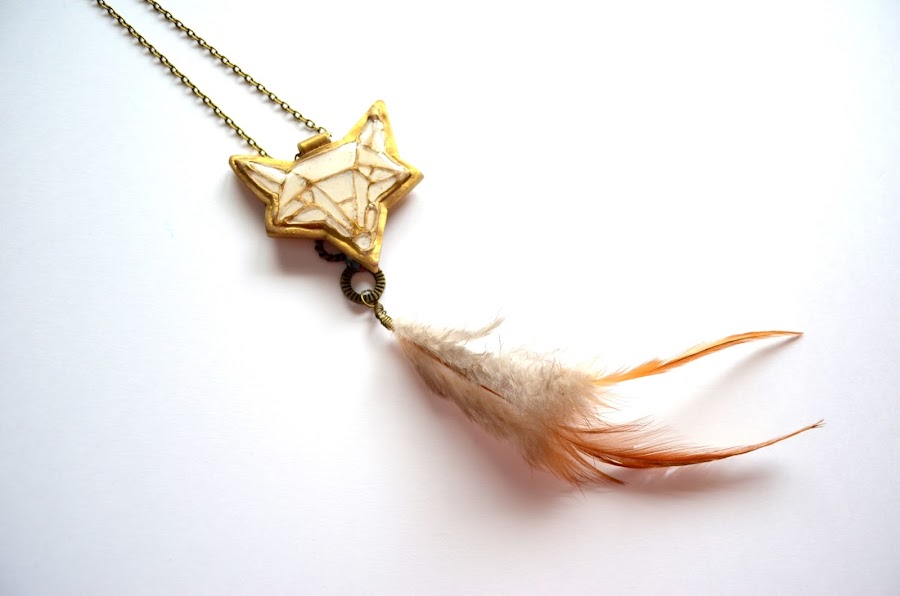 Colgante zorro geométrico