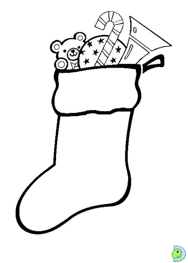 Dinokids - Desenhos para colorir: Desenhos de Botas de Natal para colorir