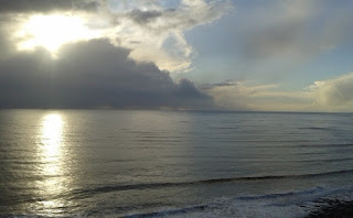 sea sun and cloud